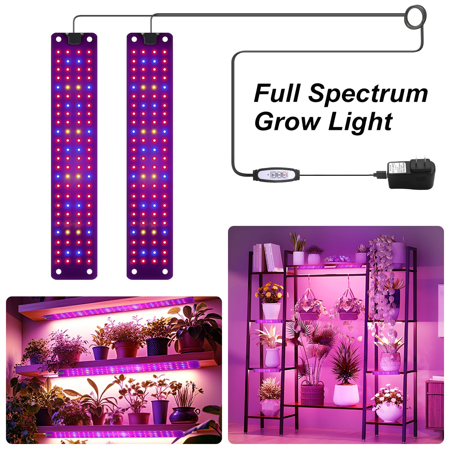 LED Plants Grow Light Hydroponic Full Spectrum Garden Indoor Veg Flower Lamp