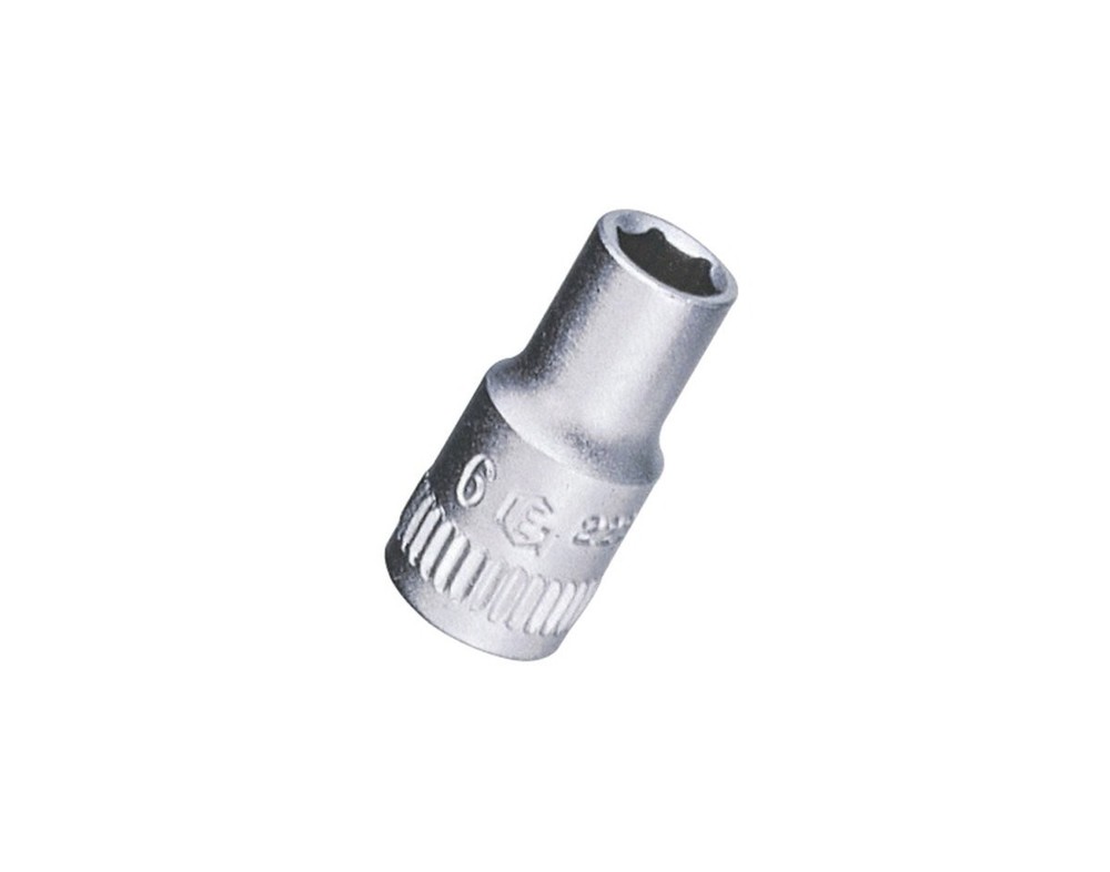 Genius Tools 222510 1/4" Dr. 10mm Hand Socket One Size, Silver