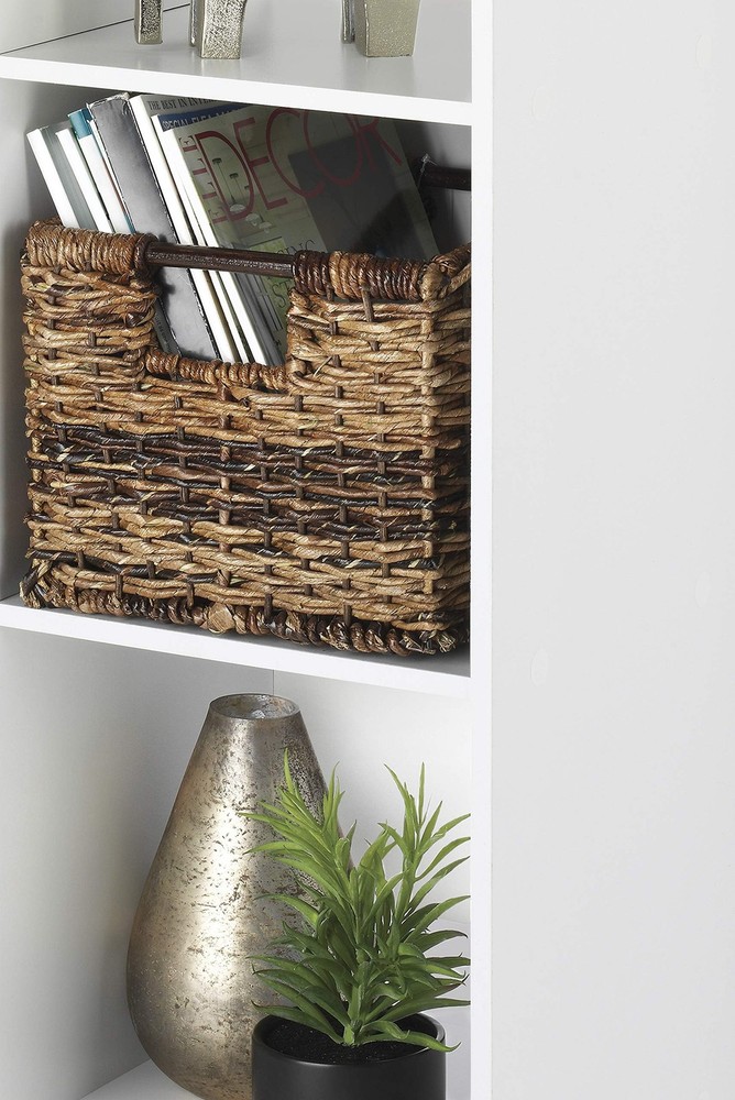 Whitmor 3 Cube Bookcase 3 Tier Stackable MDF Storage Organizer White 12.2x11.7x3