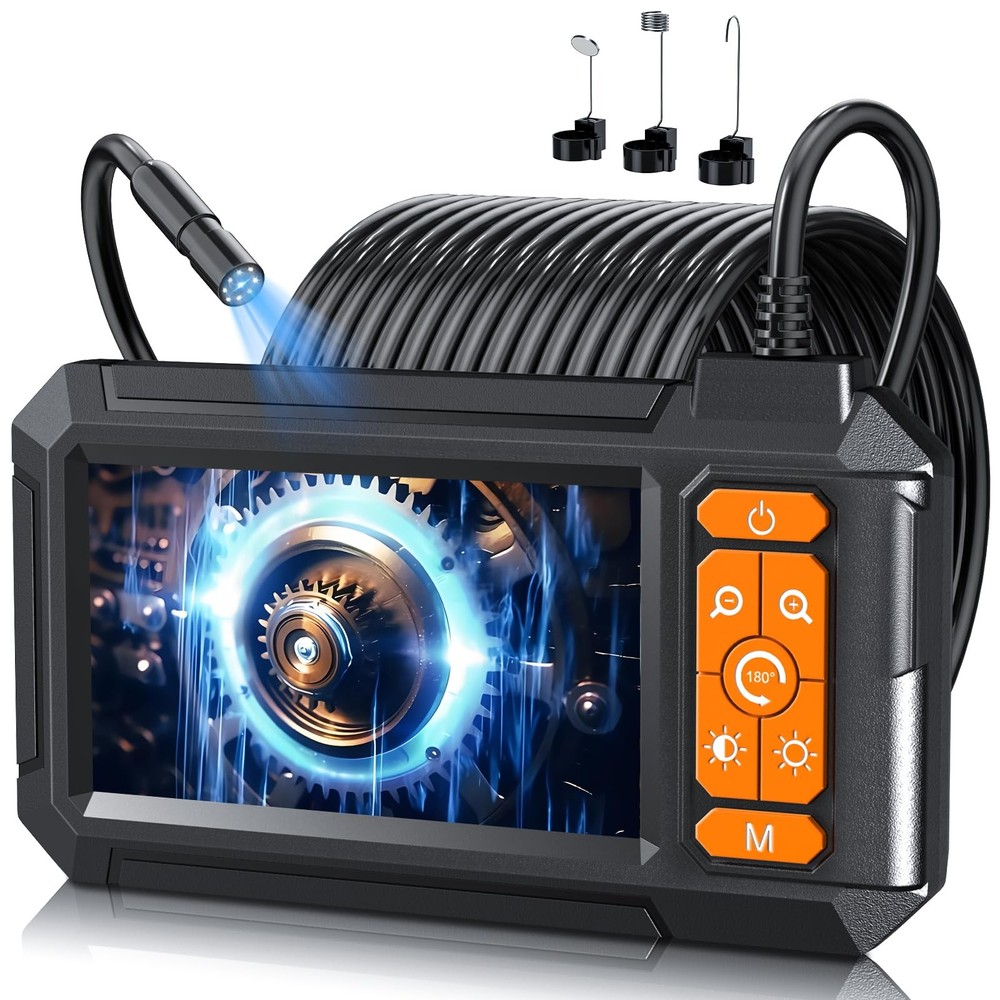 Daxiongmao Endoscope Camera with Light, Borescope 6.5ft, Orange