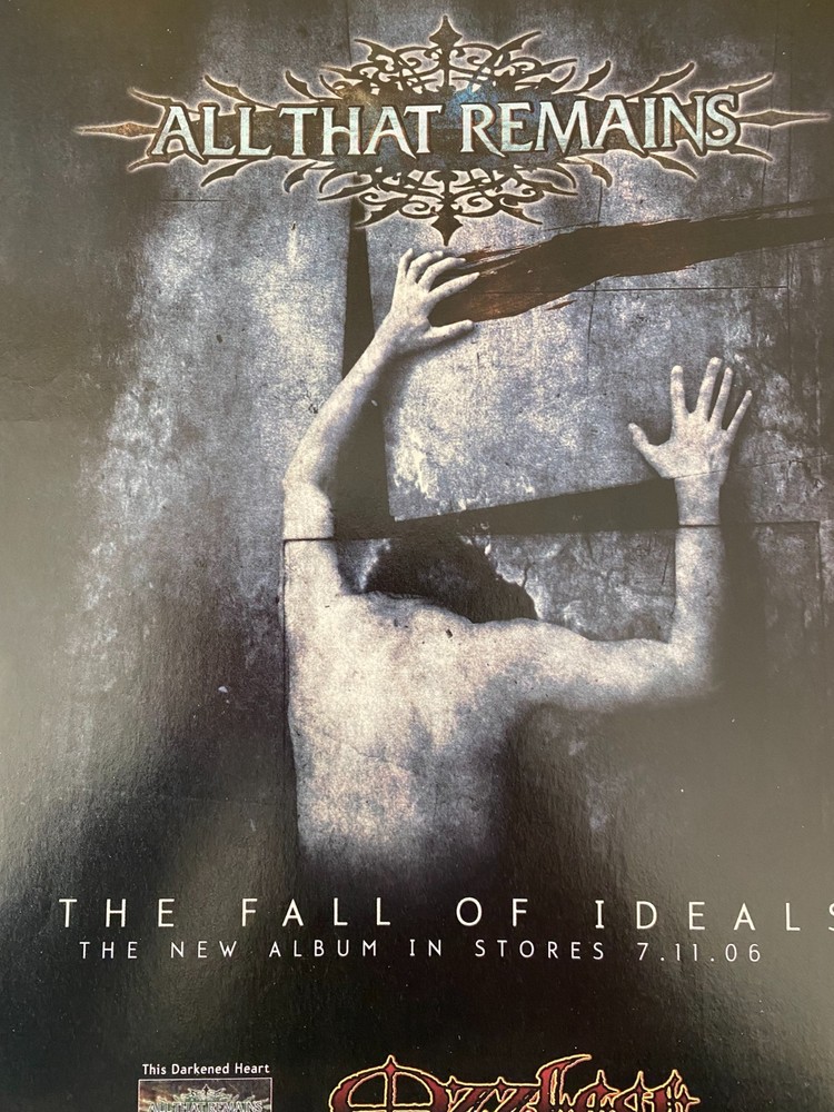 All That Remains, The Fall of Ideals, Full Page Vintage Promotional Ad