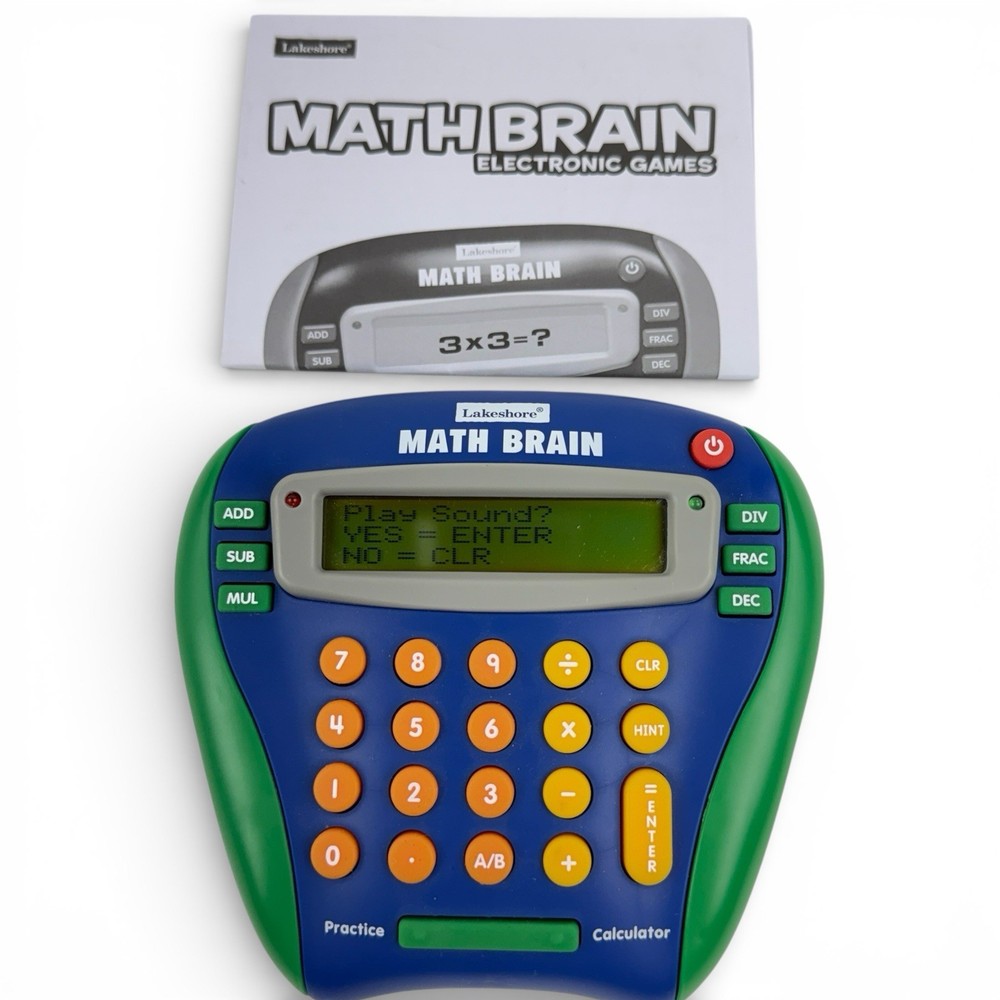 Lakeshore Math Brain Educational Electronic Practice Calculator Handheld, Tested