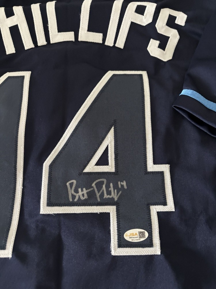 Rays Brett Phillips signed Jersey JSA Authentic
