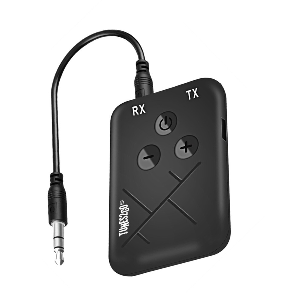 TUNES2GO 2 in 1 Bluetooth AUX 3.5mm Receiver &Transmitter Wireless Audio w Mic
