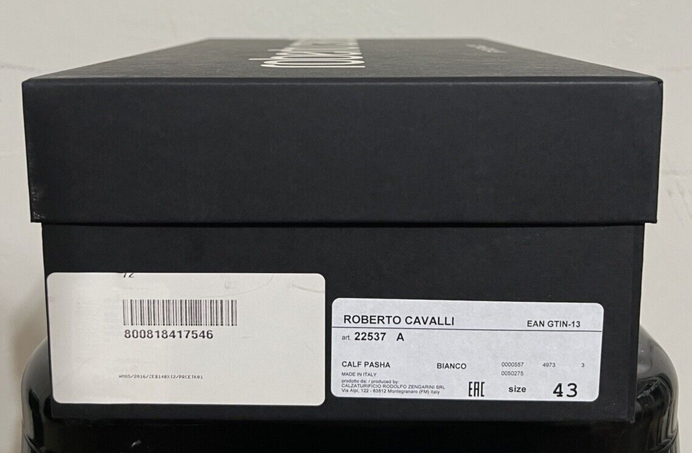 Roberto Cavalli 100% Authentic BLK Empty Shoe Box Men EUR43