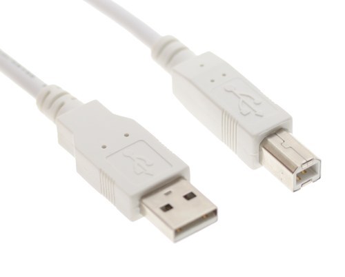 USB A-B PRINTER CABLE 3 FT. ~ BEIGE 3 FEET