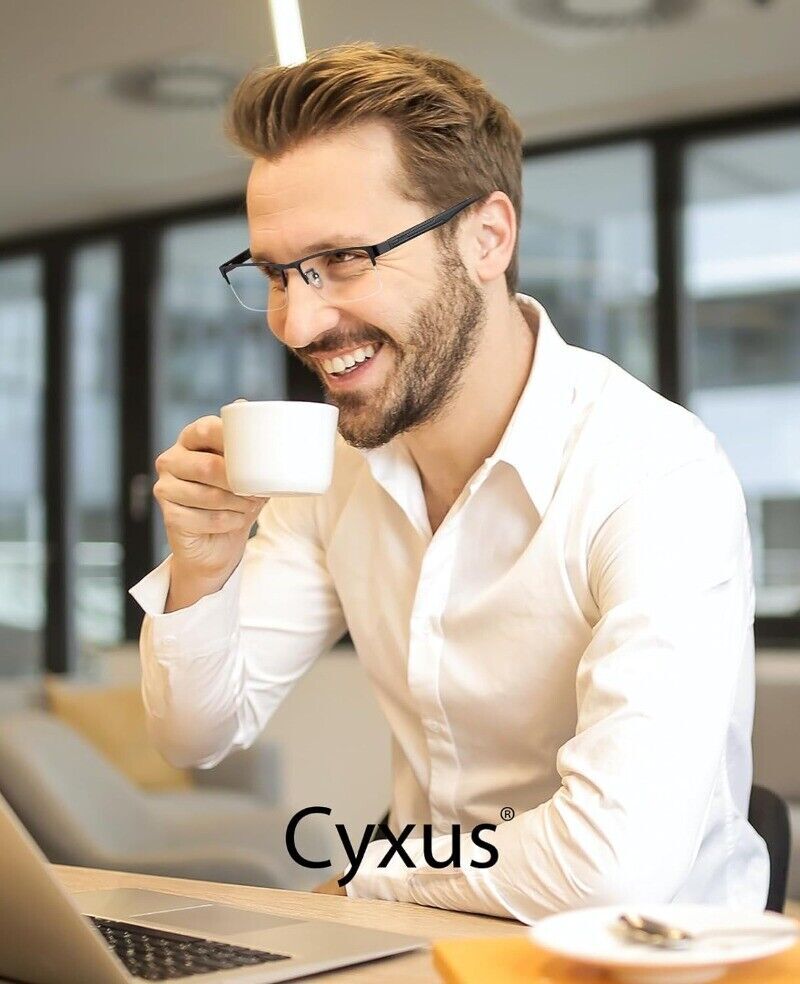 Blue Light Blocking Computer Glasses Semi Rim Crystal Lens UV Blocking Gaming US