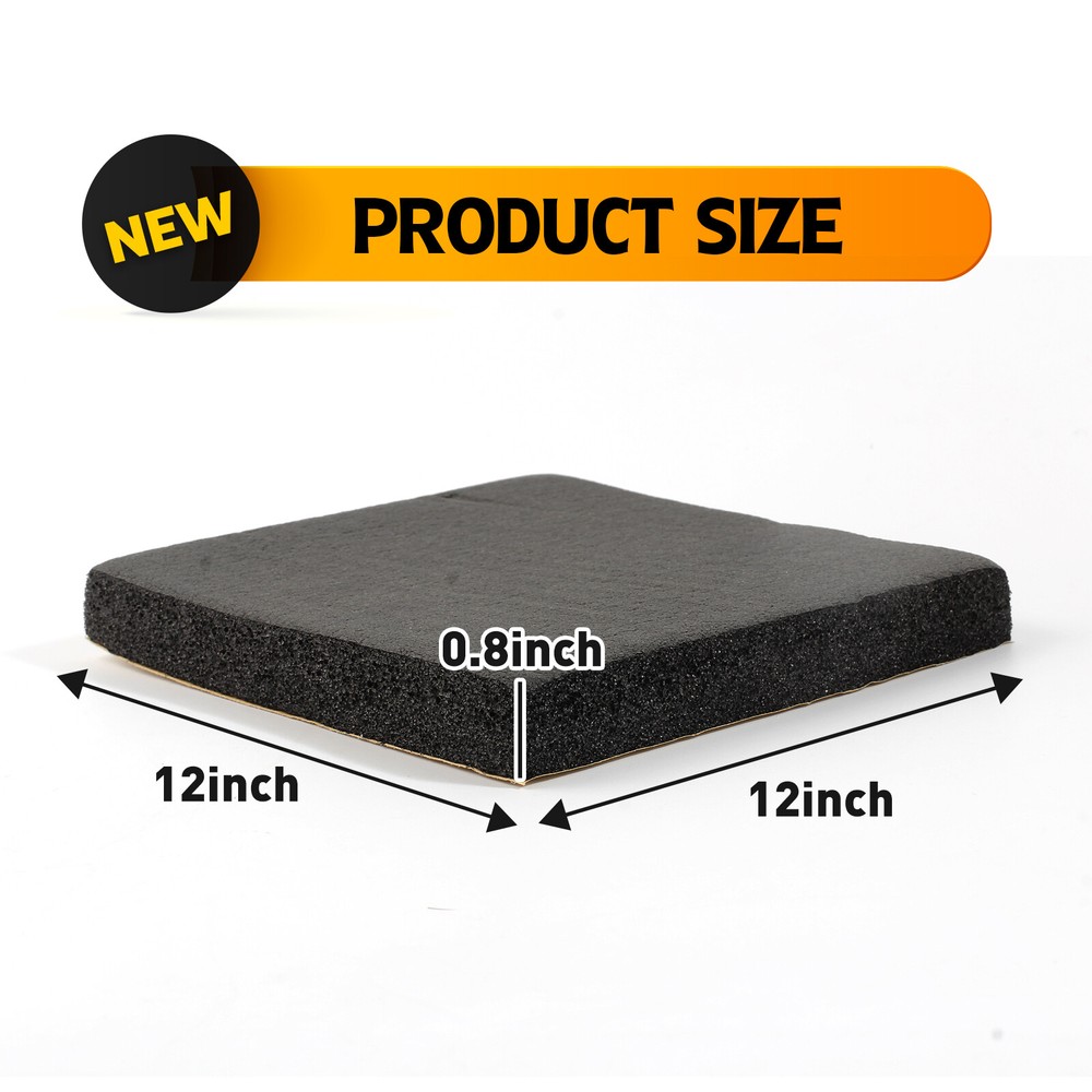 4X Self Adhesive Foam Padding Sheets - 2CM Thick Self Stick Neoprene Insulation