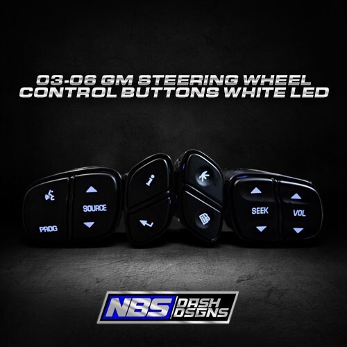 2003-2006 Gm Steering Wheel Control Buttons (Cold White Led)