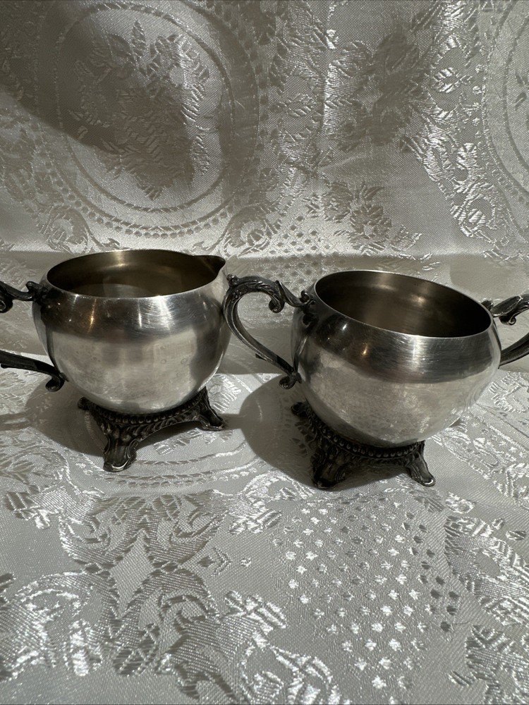 Vintage Silver-Plated Sugar & Creamer