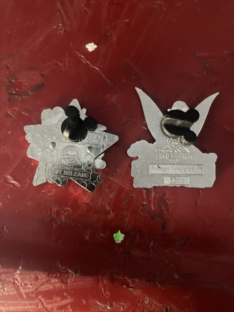 2x Disney Tinker Bell First Release & Princess Completer Pins