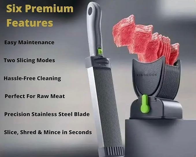 Meat Slicer, Cleaver Can Chop, Slice, Shred, 17 in 1 Stainless Steel Cleaver Kit