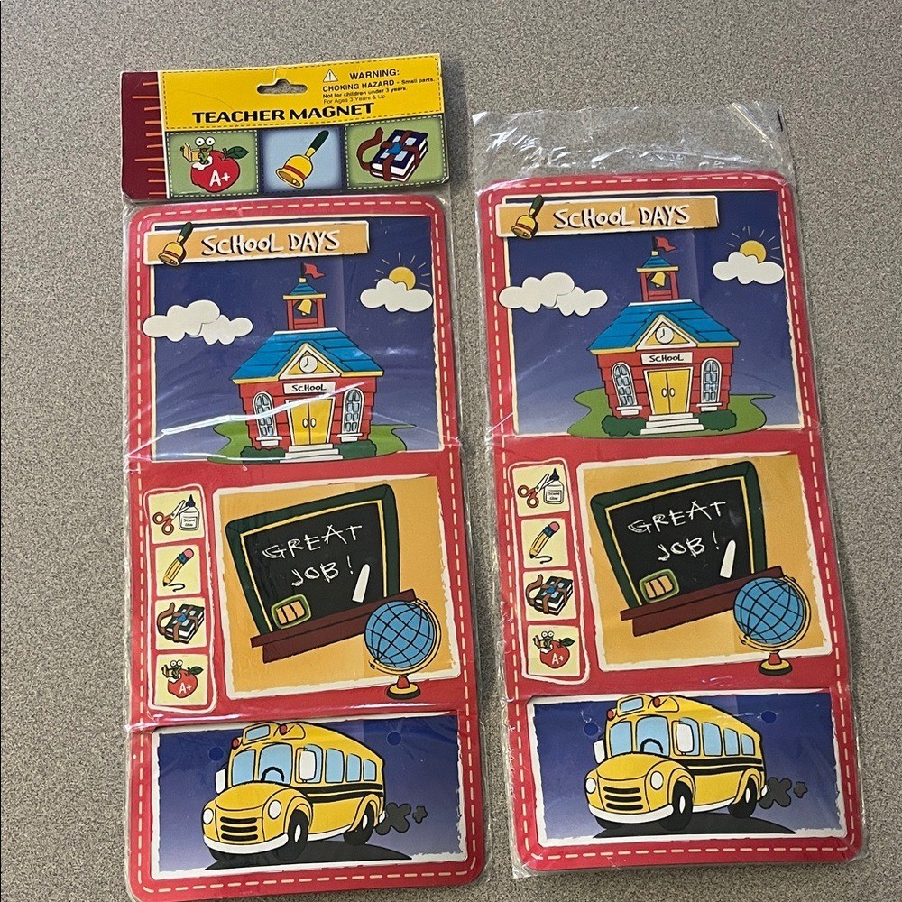 School Days Magnets Set - Multicolor 2 Packs