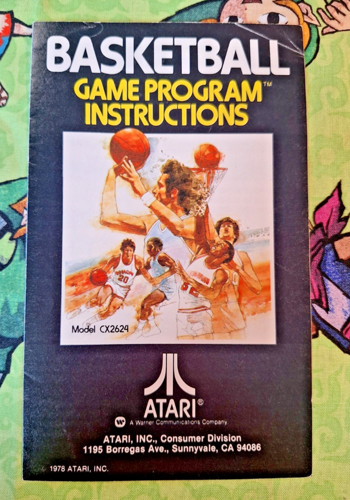 Basketball Atari 2600 (Atari, 1978) Manual Instructions Only No Game Replacement