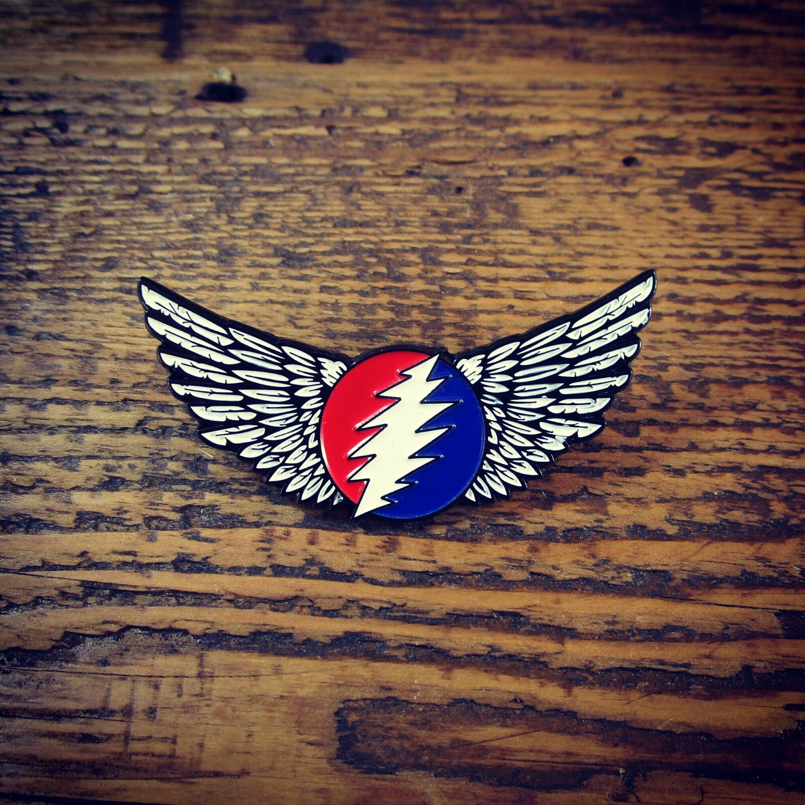 Grateful Dead pin.  Winged Stealie.