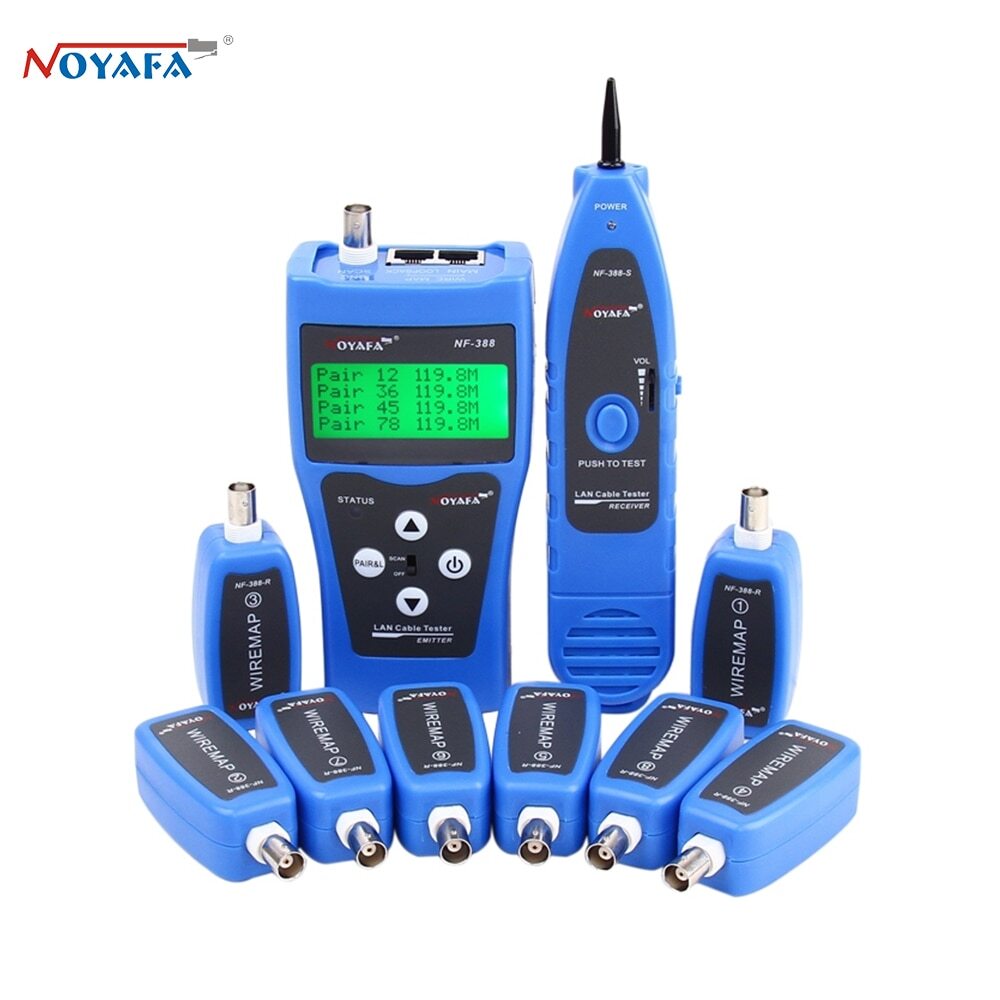 NF-388 Network Cable Tracker Detector Tester RJ45 Cable Lan Tester MeasureLength