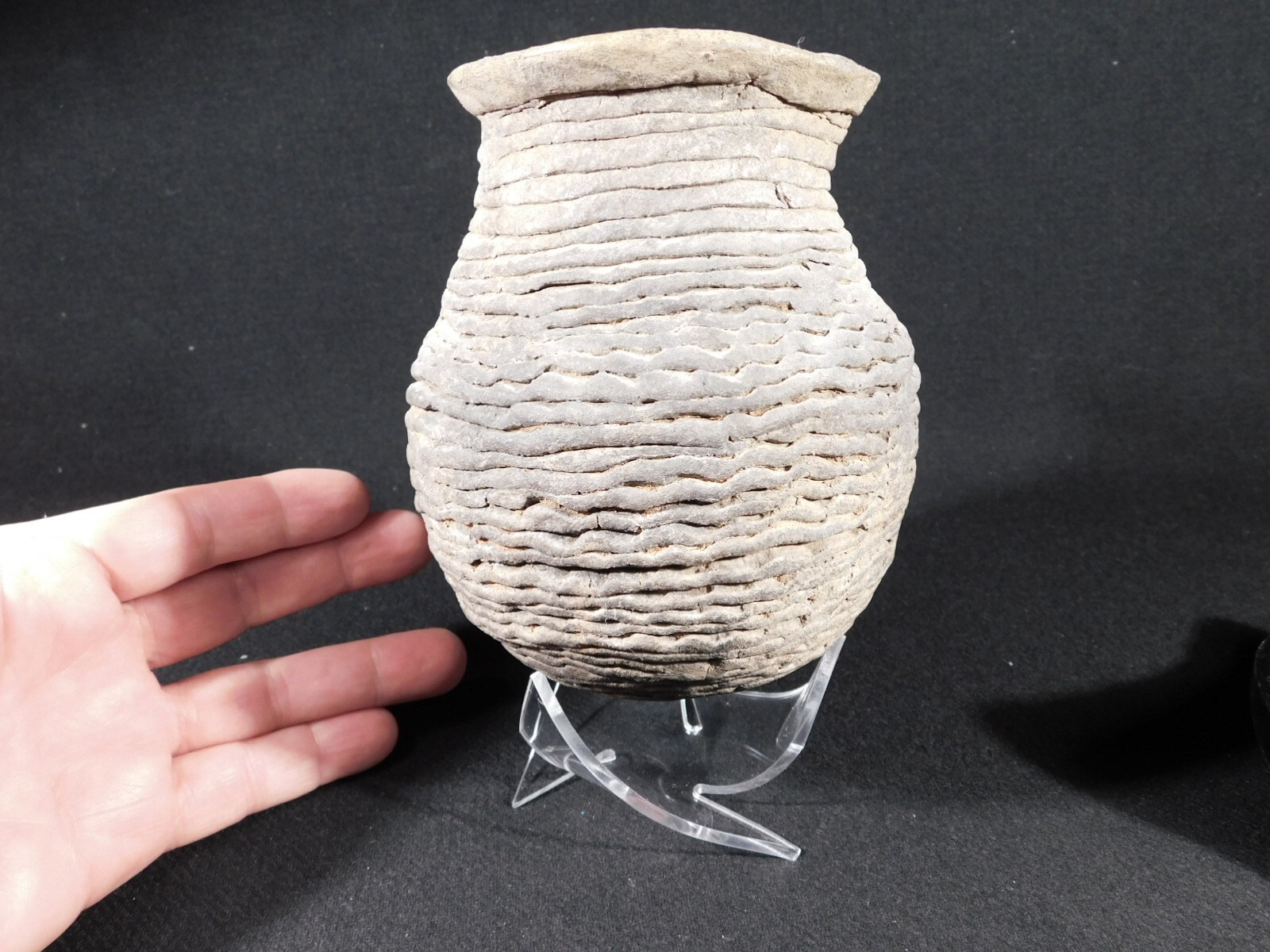 Display Stand Three Post TWIST Design Clear Lucite Medium Size