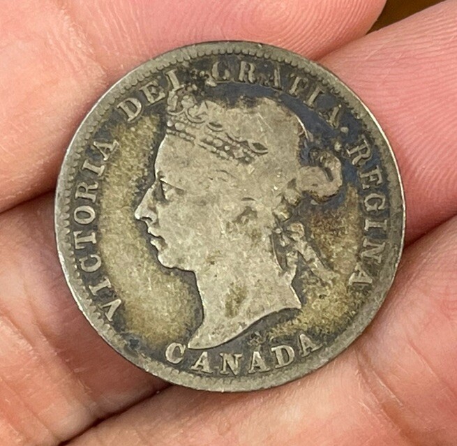 1900 Canada 25 Cents Silver Coin High Value