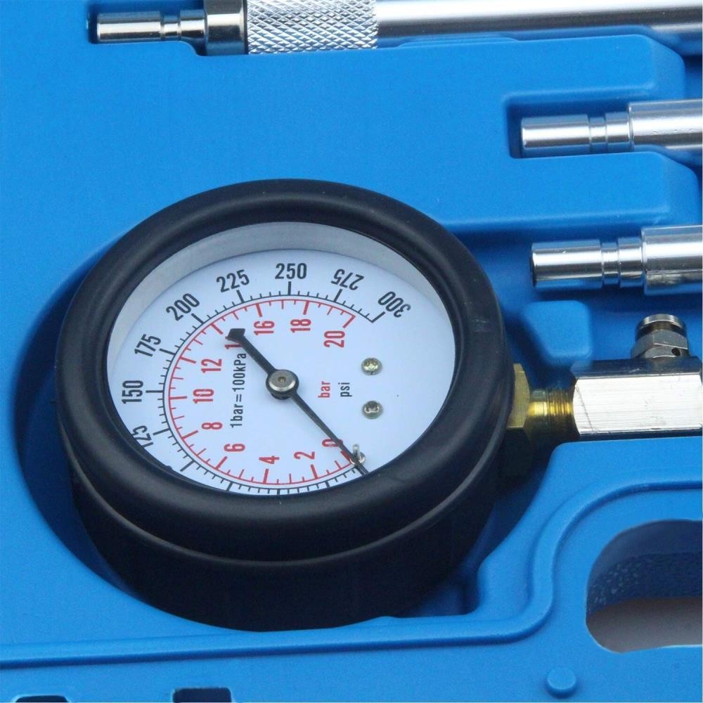 Engine Cylinder Compression Test Gauge Detector Set For Car Motorcycle Tool -