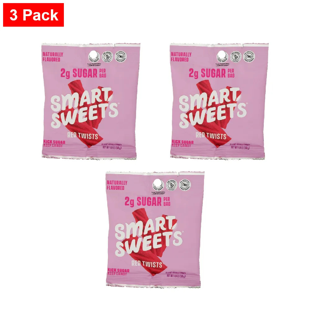 Smart Sweets Red Twists 1.8 oz  - 3 Packs