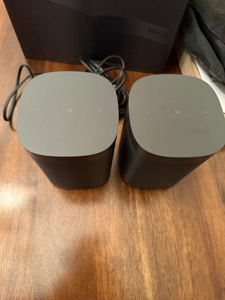 Sonos One SL Shadow Edition 2-Pack Wireless Smart Speakers Black Touch Control