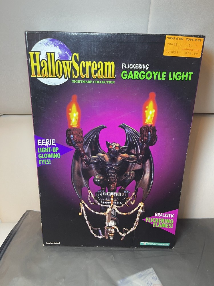 VTG 1996 Halloween Flickering Gargoyle Light Decoration Trendmasters OpenBox New