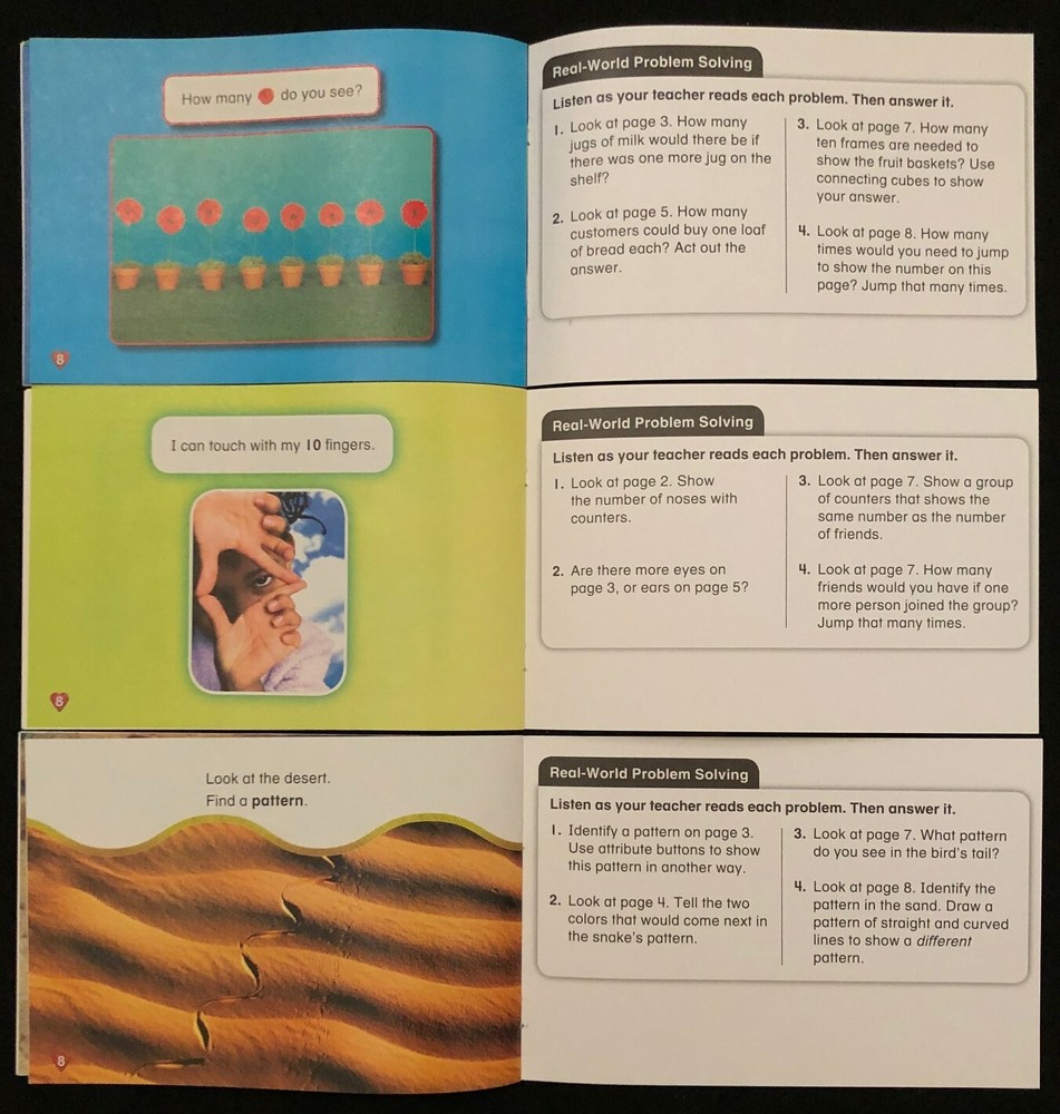 Kindergarten Math Readers -Real World (Math/Science & Math/Social Studies) BELOW
