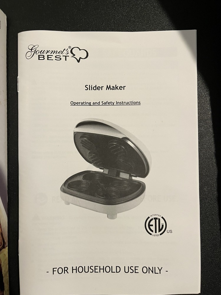 Gourmet's Best Premium Slider Maker - Open Box Unused