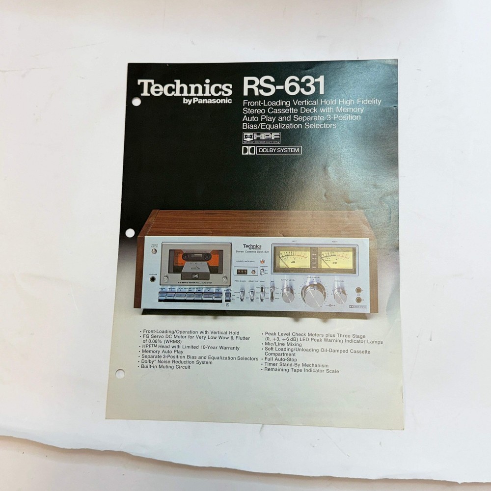 Technics RS-631 Stereo Cassette Deck