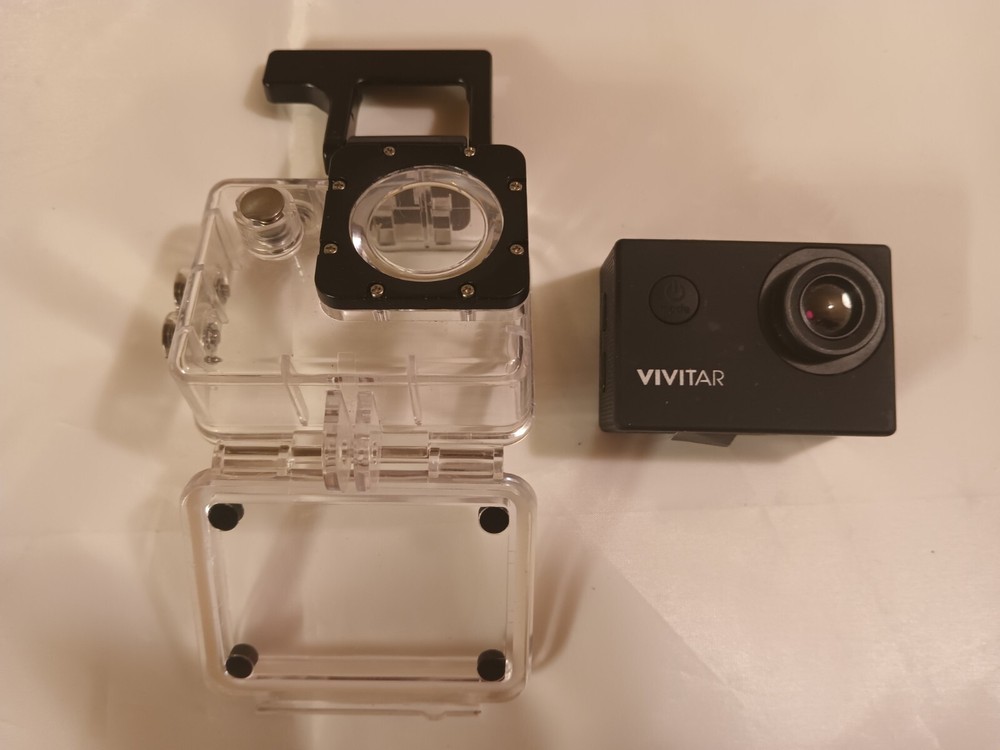 vivitar go pro style camera with waterproof case