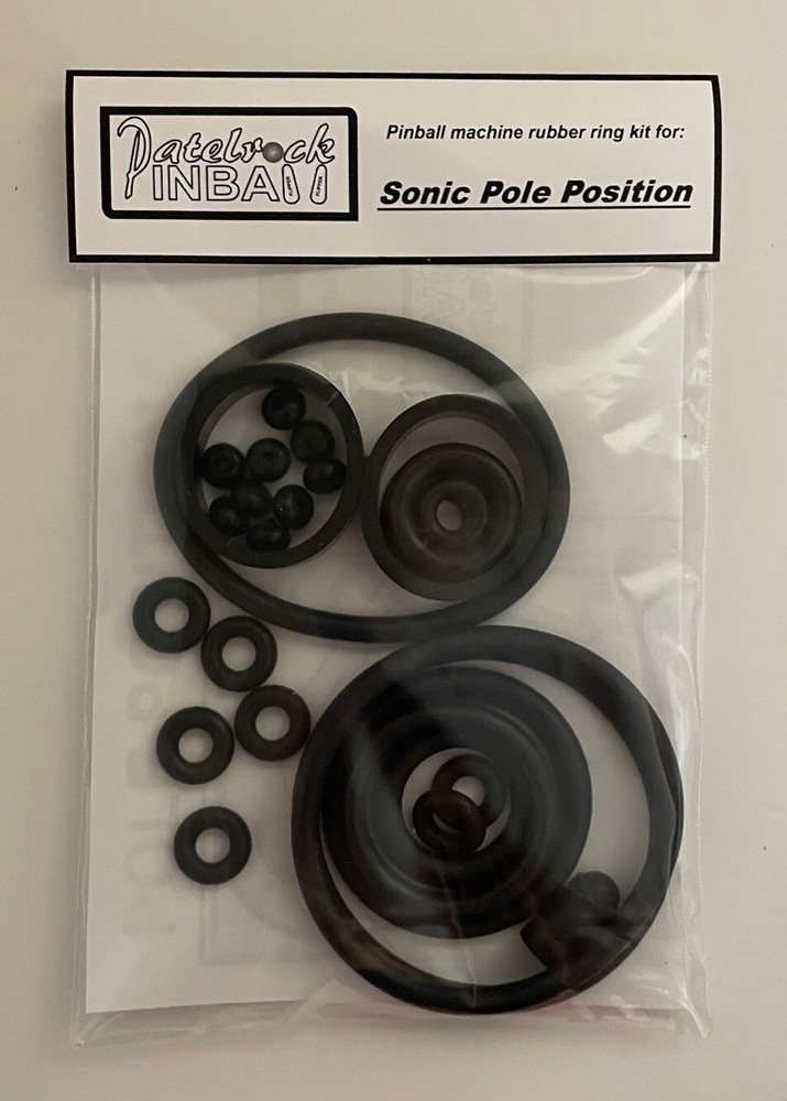 1987 Sonic Pole Position Pinball Machine Rubber Ring Kit