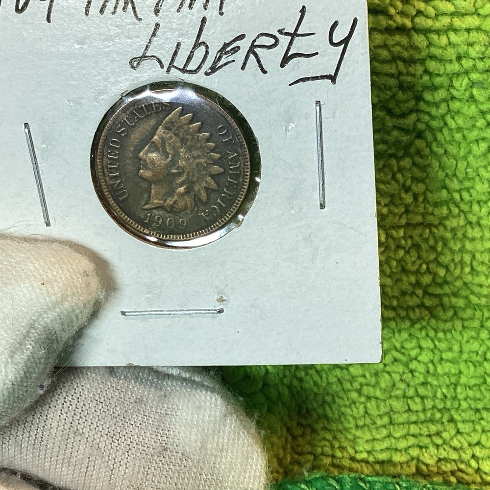 1909 INDIAN HEAD PENNY PARTIAL LIBERTY TRANSITION YEAR