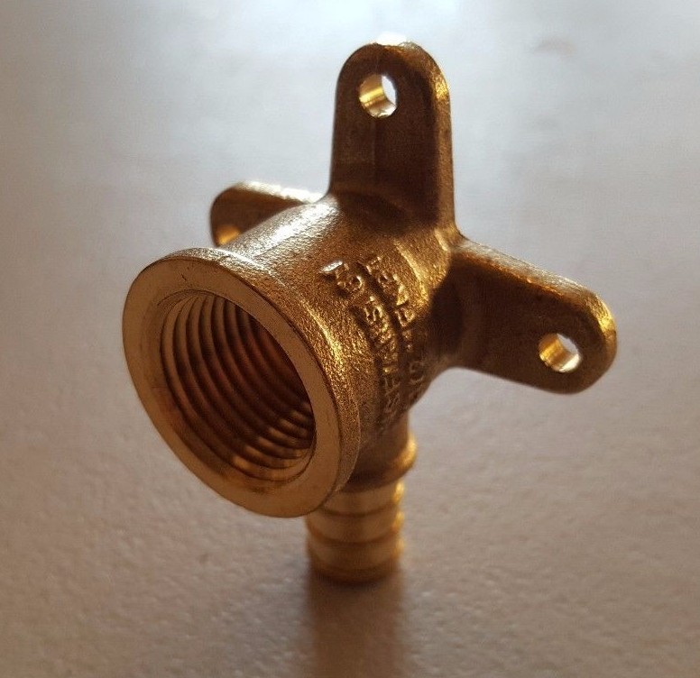 (10) 1/2" PEX X 1/2" FEMALE NPT THREADED DROP EAR ELBOW CRIMP FITTINGS LEAD FREE