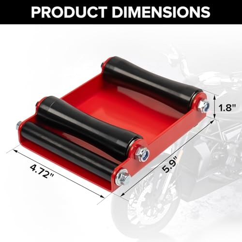 Motorcycle Wheel Cleaning Stand, Bike Wheel Roller Stand for Red and Black