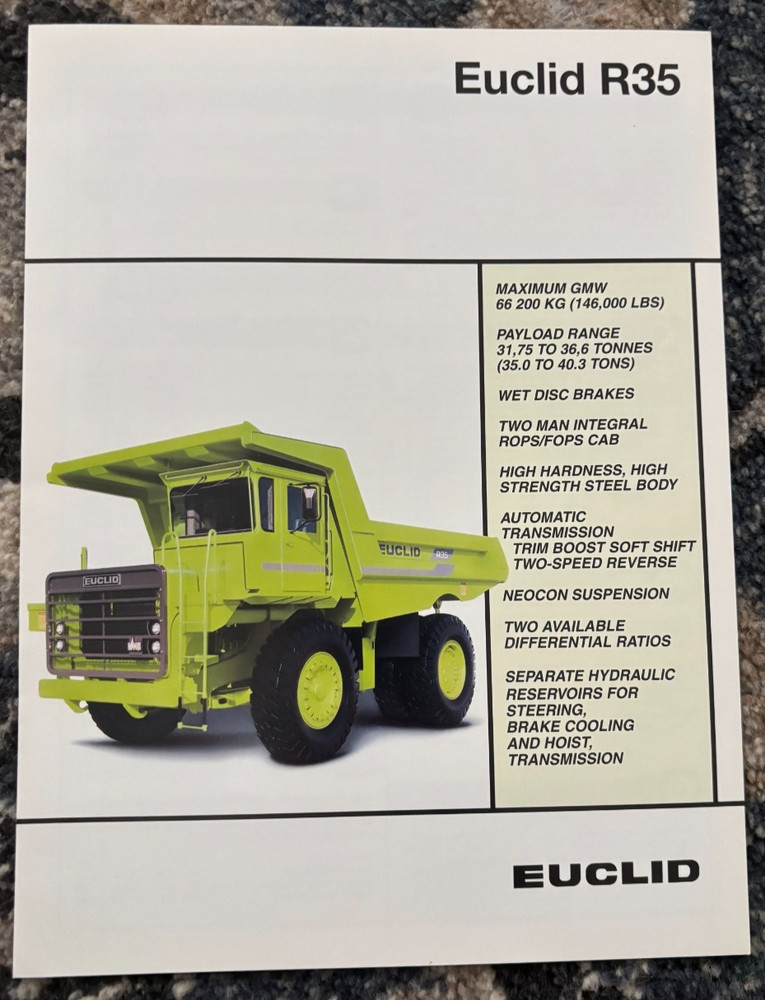 Euclid R35 Mining Truck Brochure AMIL25
