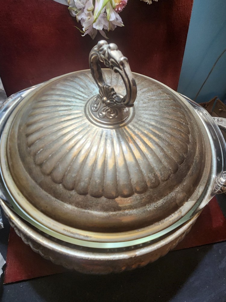 Silver Vintage Serving Pan