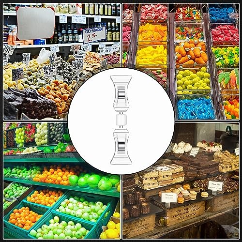 Pcs Double Sided Sign Clips Sign Display Mini Clip Clear Rotatable 100