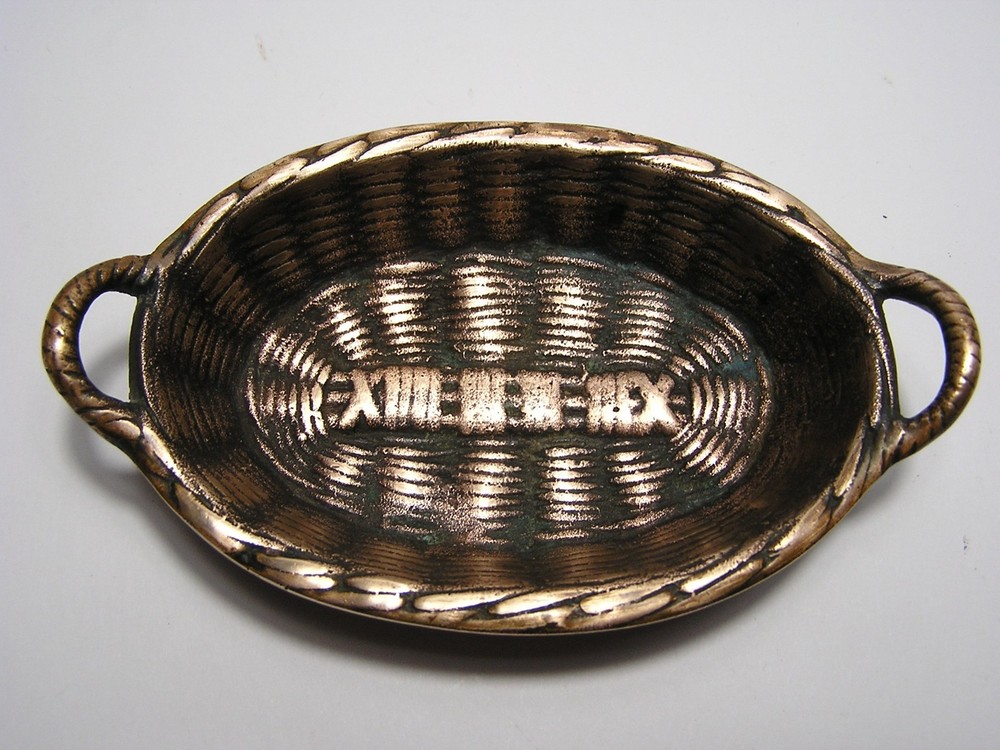 Vintage Solid Copper Basket Trinket Holder