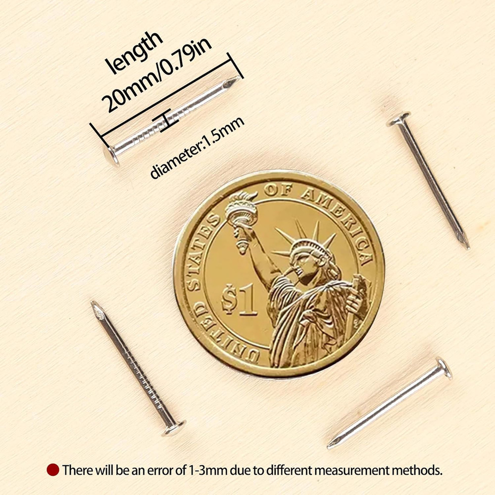 500pcs Small Nail Round Head Tiny Nails String Art Nails Hand-Made Hardware A...