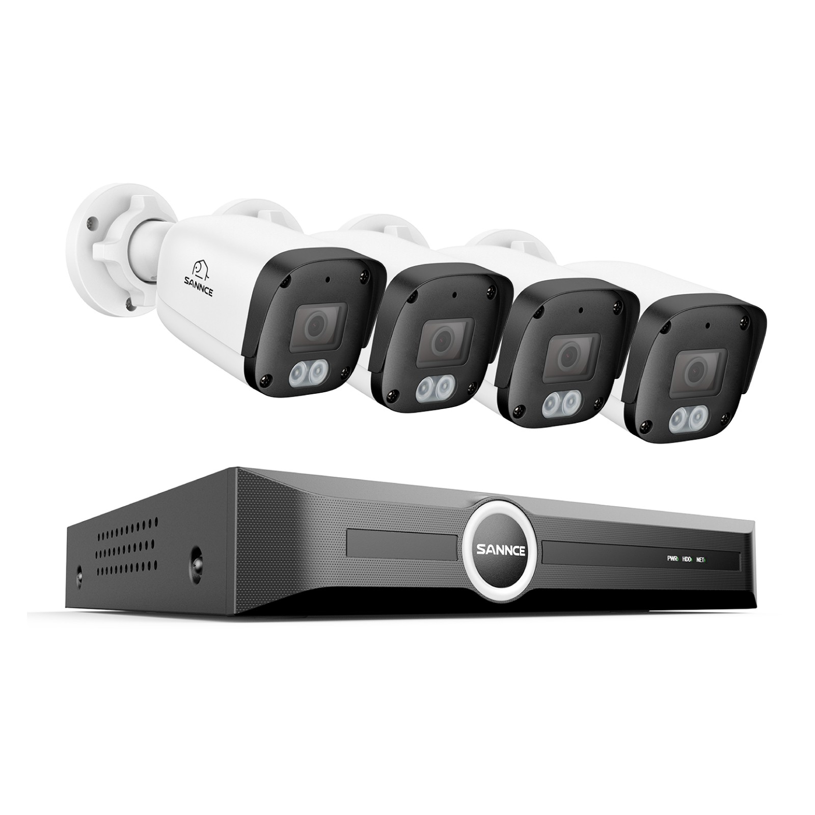 SANNCE 8CH NVR 3MP 5MP POE Security IP Camera System Outdoor Audio Recording AI