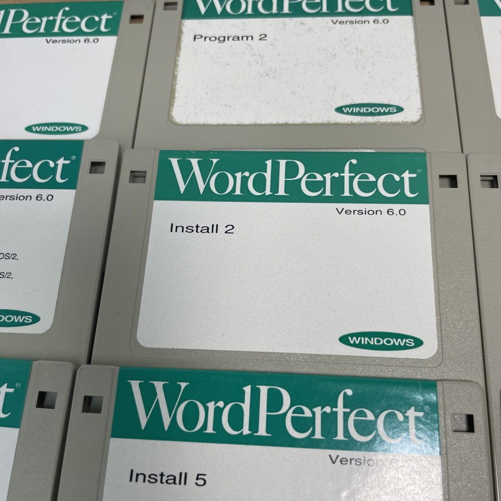 wordperfect 6.0 Floppy Disks