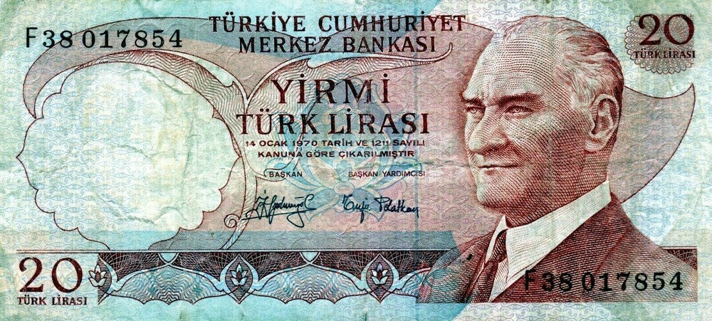 Turkey: 20 Lira, 1974