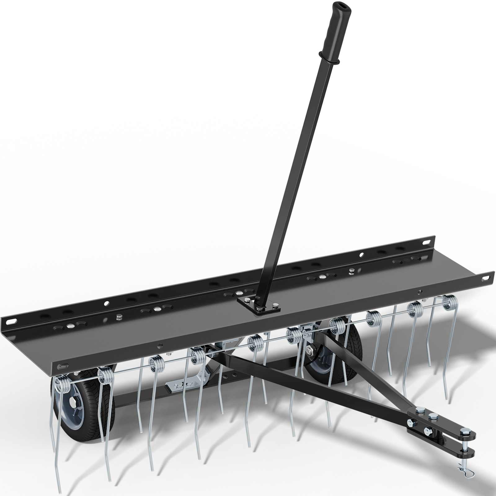 40" Corrosion-Resistant Steel Lawn Dethatcher Sweeper Height Adjustable