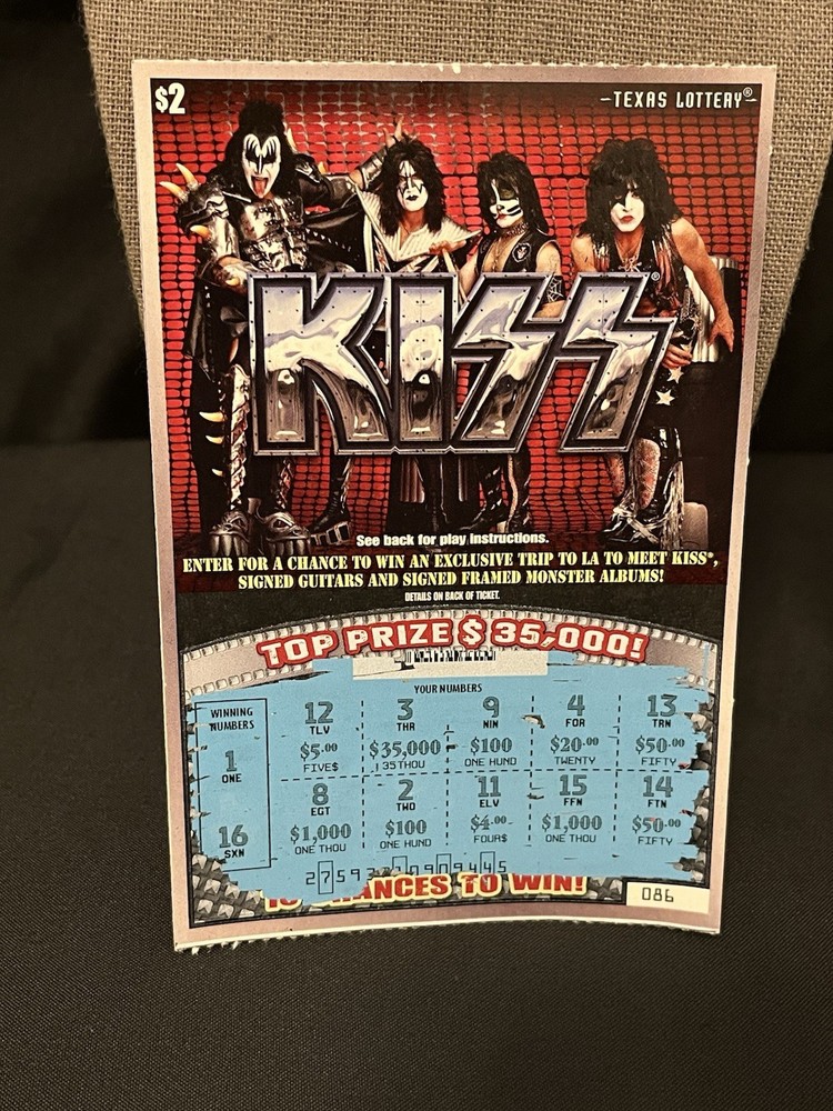 KISS Texas Lottery Ticket
