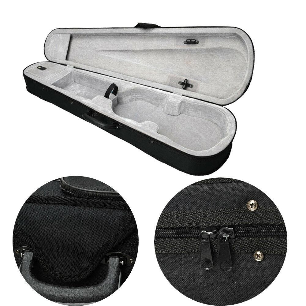Durable Cloth Fluff Triangle Shape Portable Hard Case with Lining for 4/4 Violin