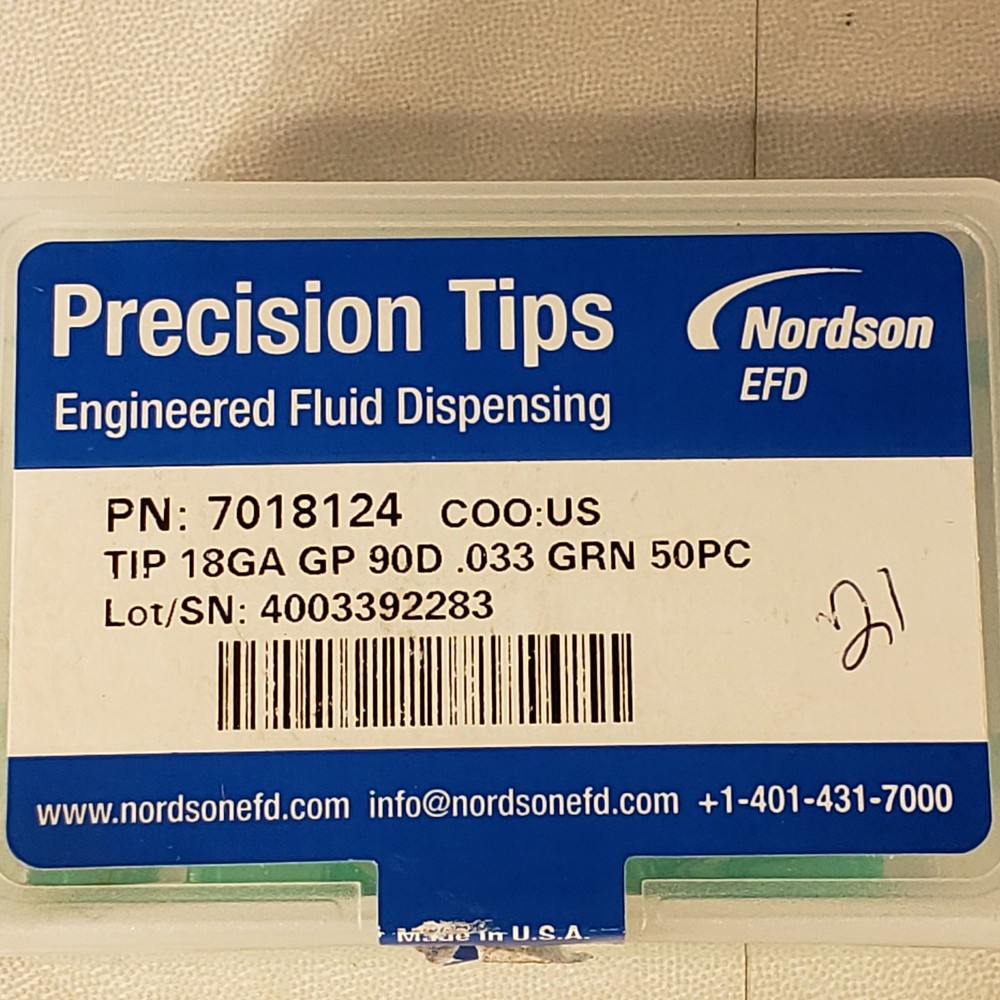 Nordson 7018124 Precision Tips Engineered Fluid Dispensing 21 Pieces