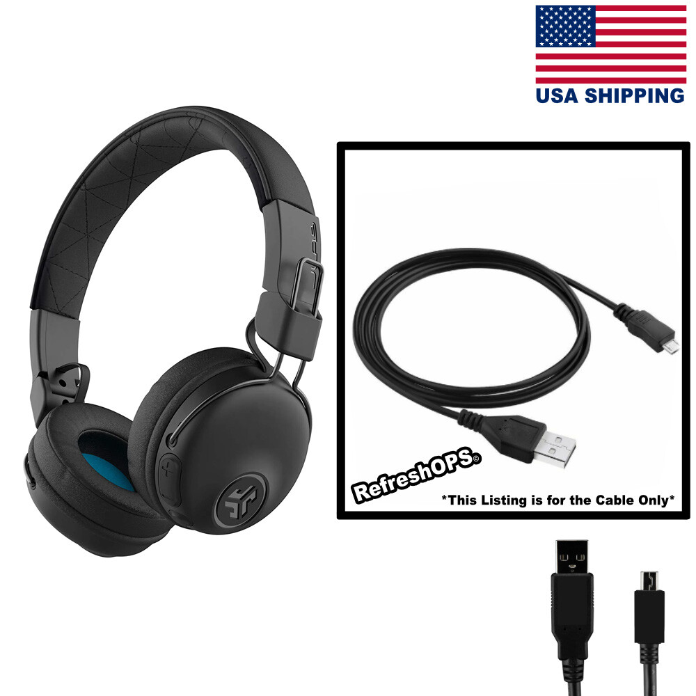 JLab Wireless Bluetooth Studio Headphone USB Cable Transfer Cord Replacement