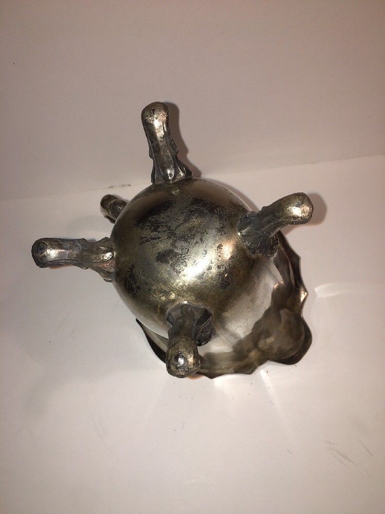 Vintage Silverplate Water Pitcher with Ice Lip