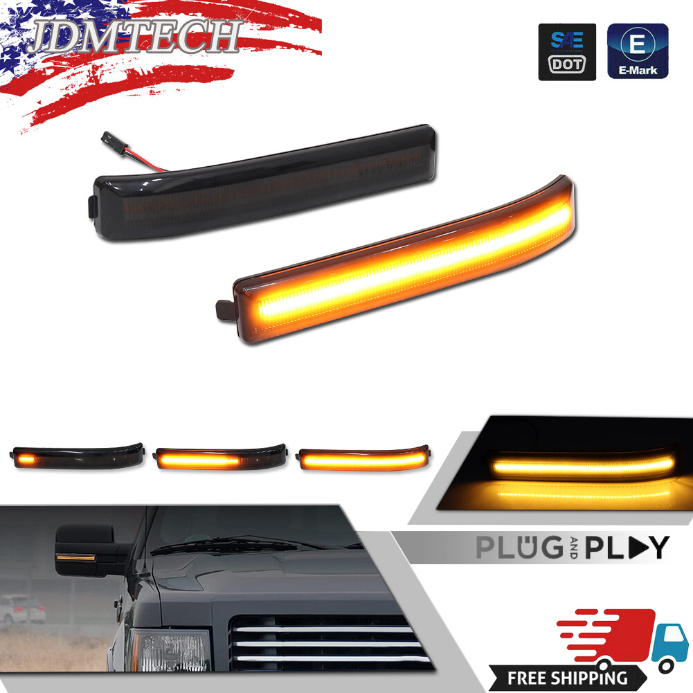 LED Side Mirror Sequential Turn Signal Light Lamp For Ford 2009-2014 F150 F-150