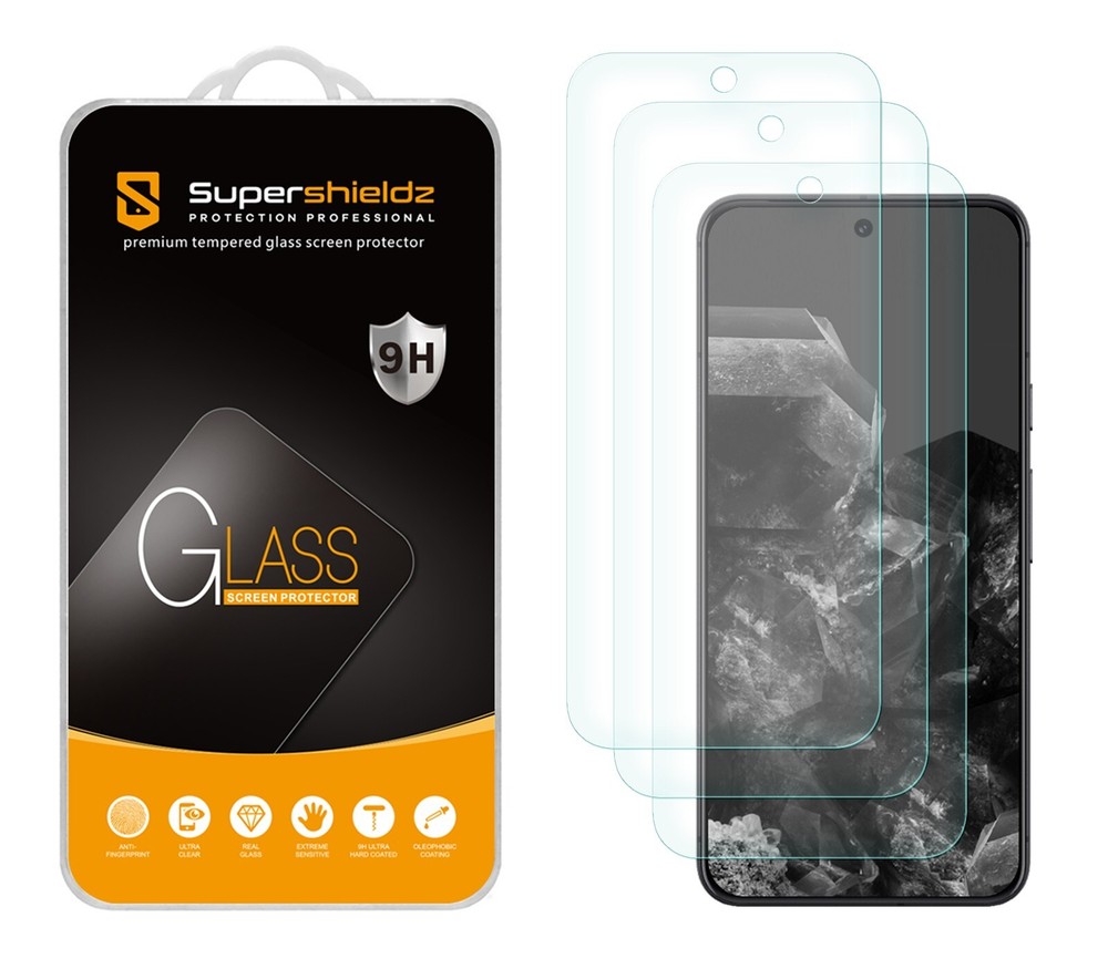 [3-Pack] Supershieldz Tempered Glass Screen Protector for Google Pixel 9
